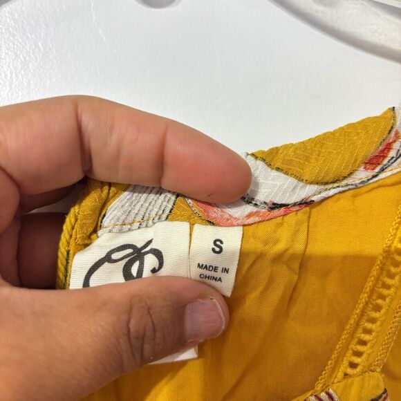 Anthropologie One September Womens Paradiso Koy Fish Maxi Dress Small Yellow - Picture 11 of 13